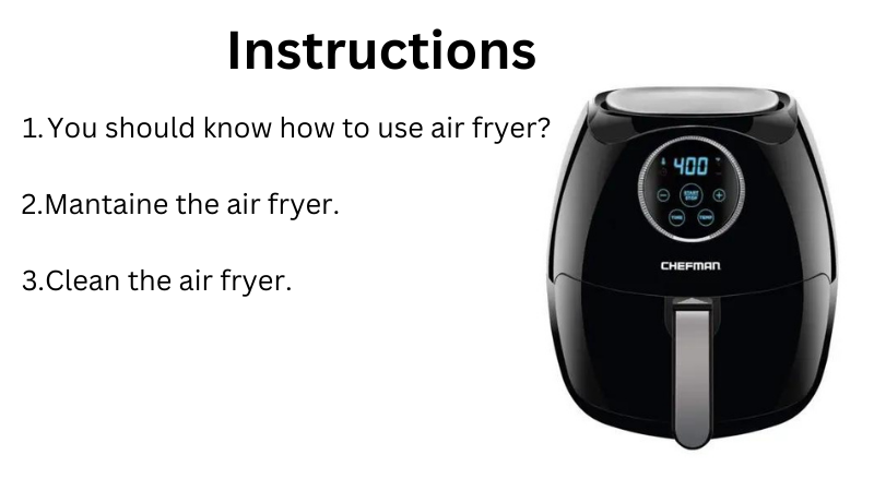Instructions of using air fryer