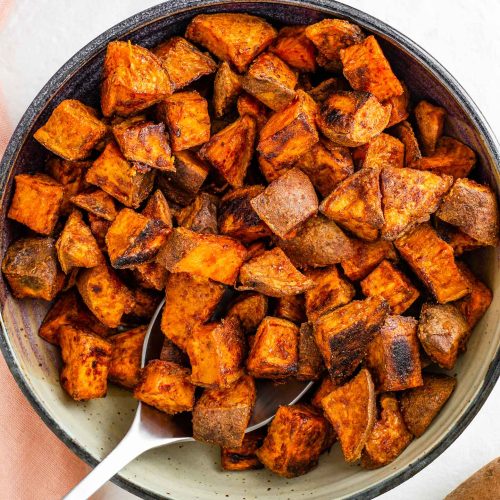Roasted Cubed Sweet Potatoes Recipe