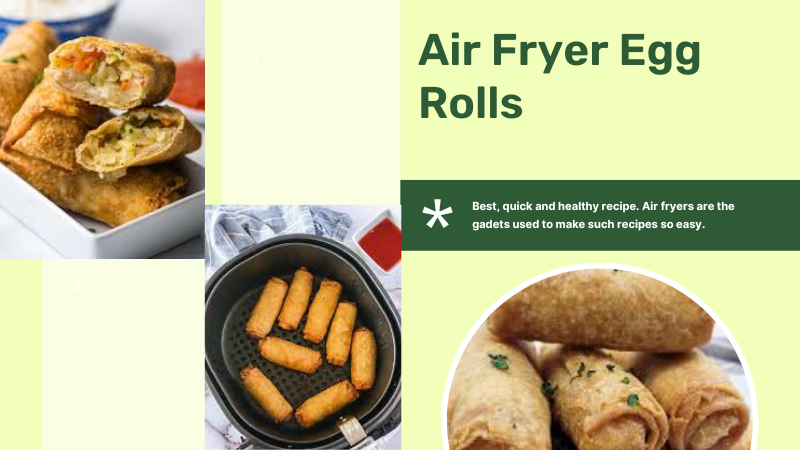 Chinese Air Fryer Frozen Egg Rolls with Fusion of Strong Matches