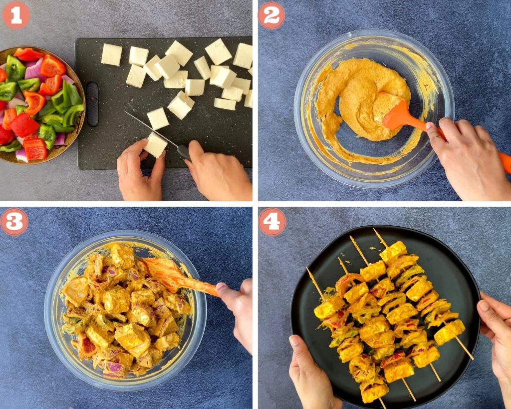 Air Fryer Paneer Tikka Recipe