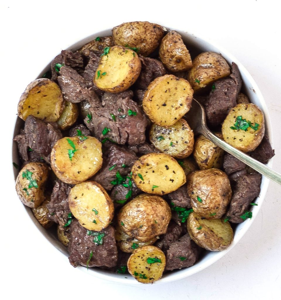 Air Fryer Steak and Potatoes