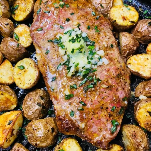 Air Fryer Steak and Potatoes