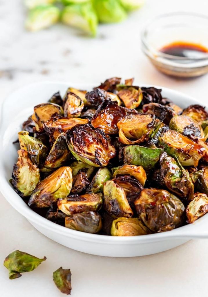 Air Fryer Brussels Sprouts Balsamic