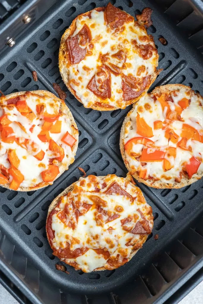 Frozen mini pizza in air fryer