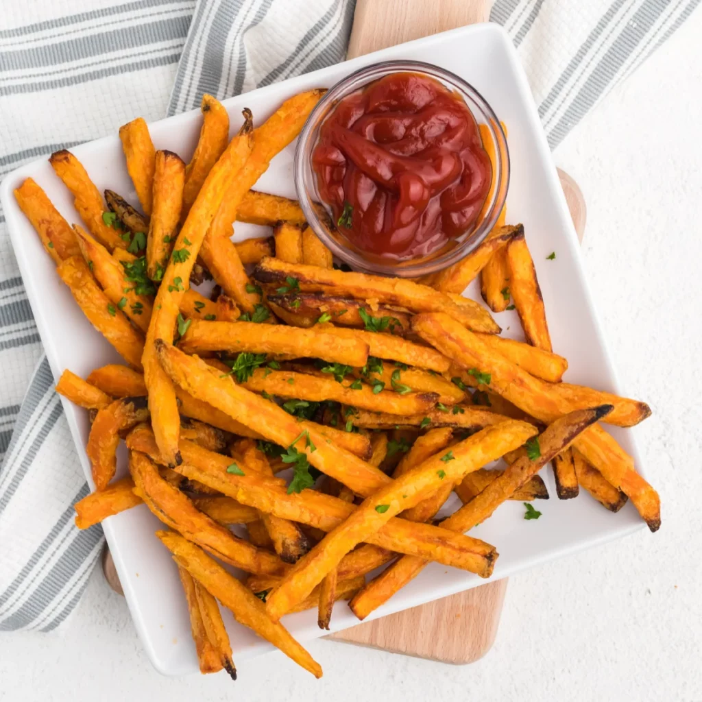 Frozen sweet potato fries in the air fryer