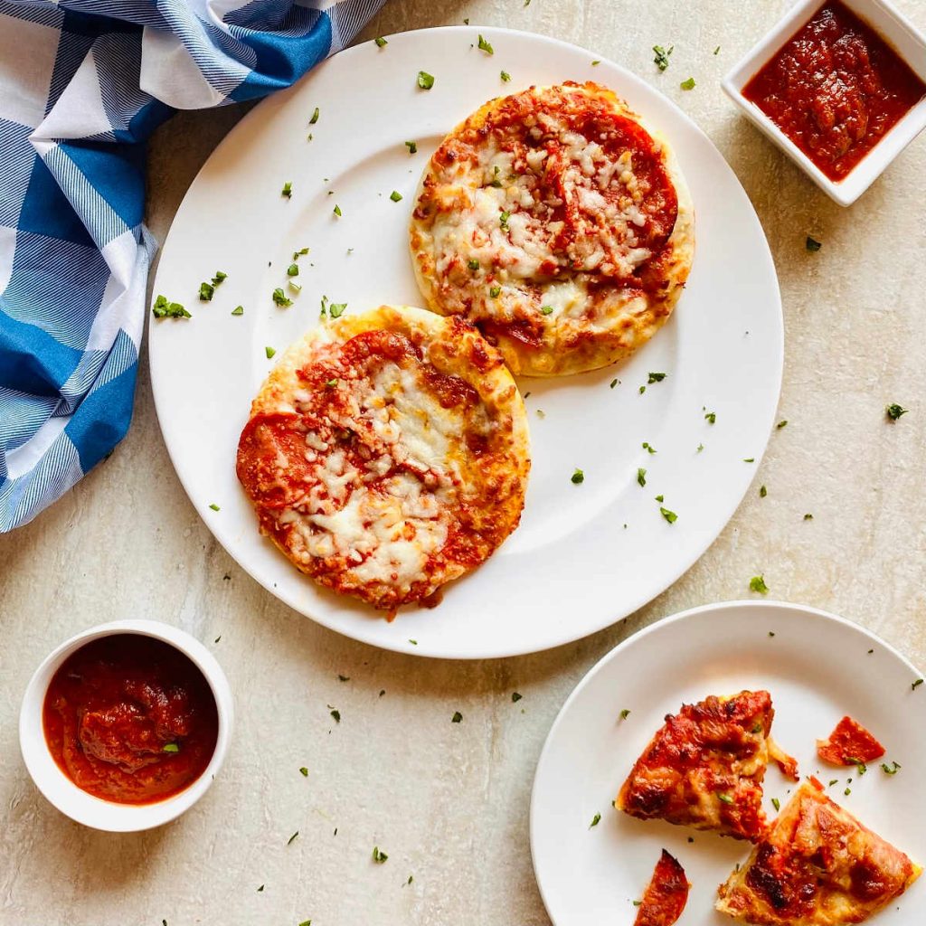 Frozen mini pizza in air fryer