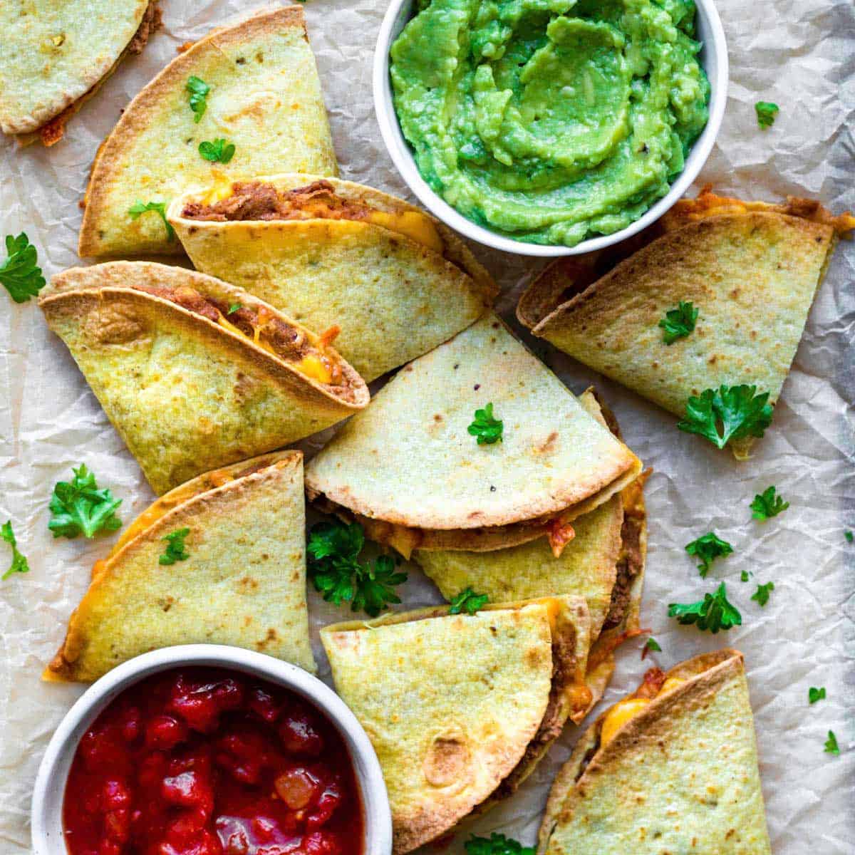 Frozen quesadillas in air fryer