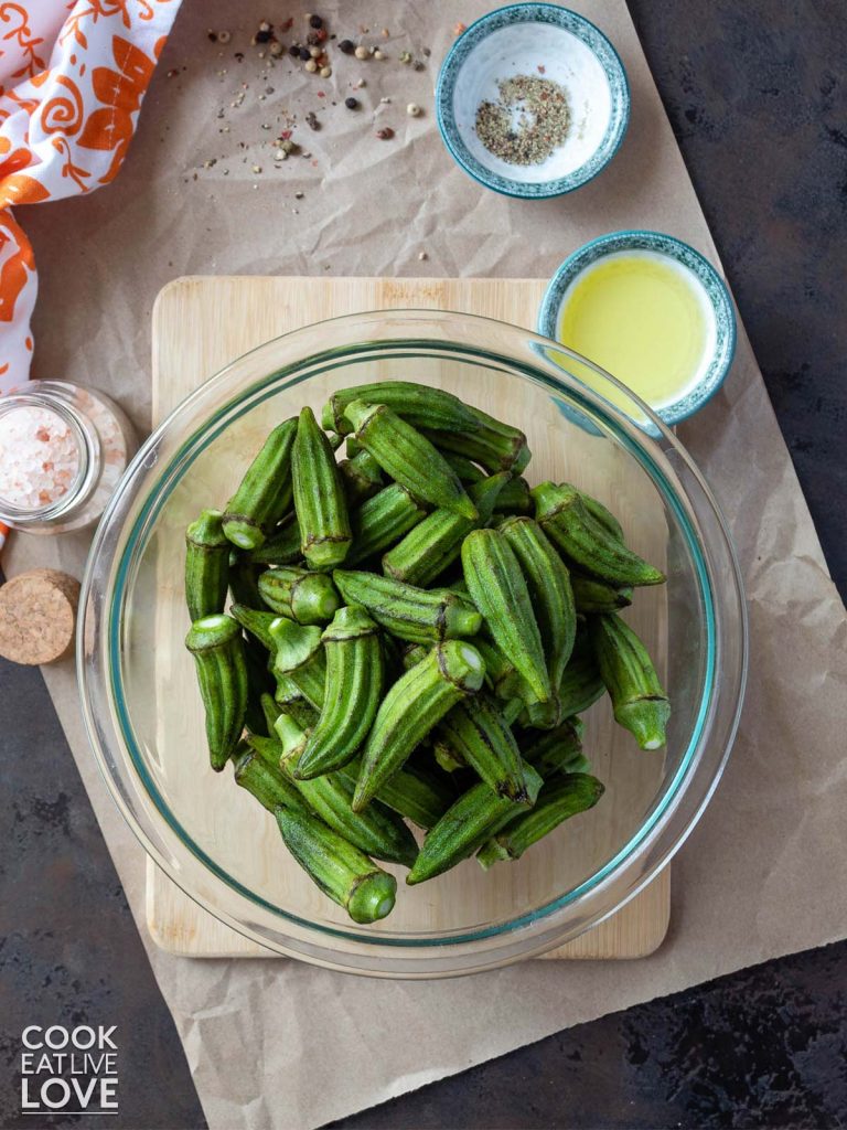 Air fryer okra whole