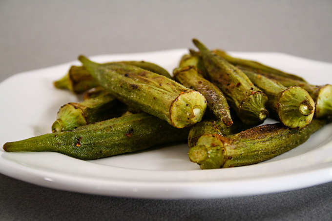 Air Fryer Okra Whole