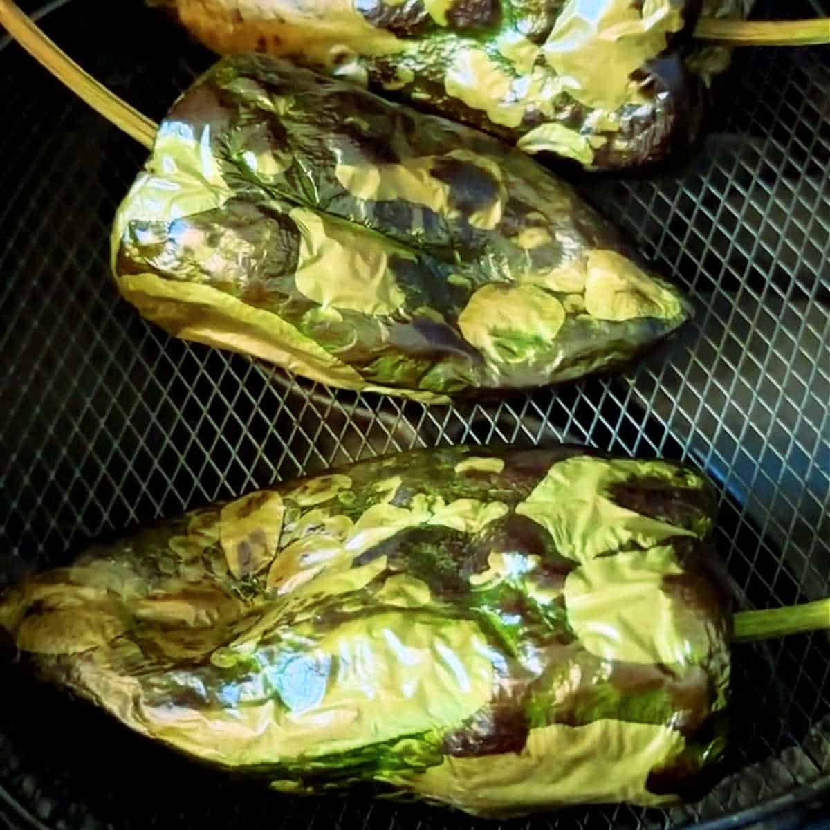 Air fryer poblano peppers