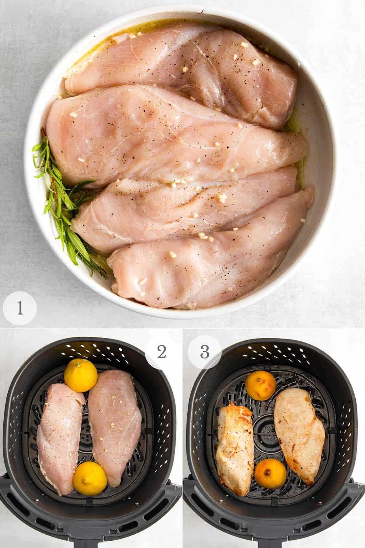 Air fryer lemon chicken