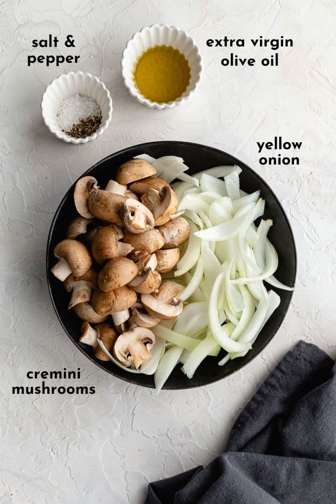 Air Fryer Mushrooms and Onions