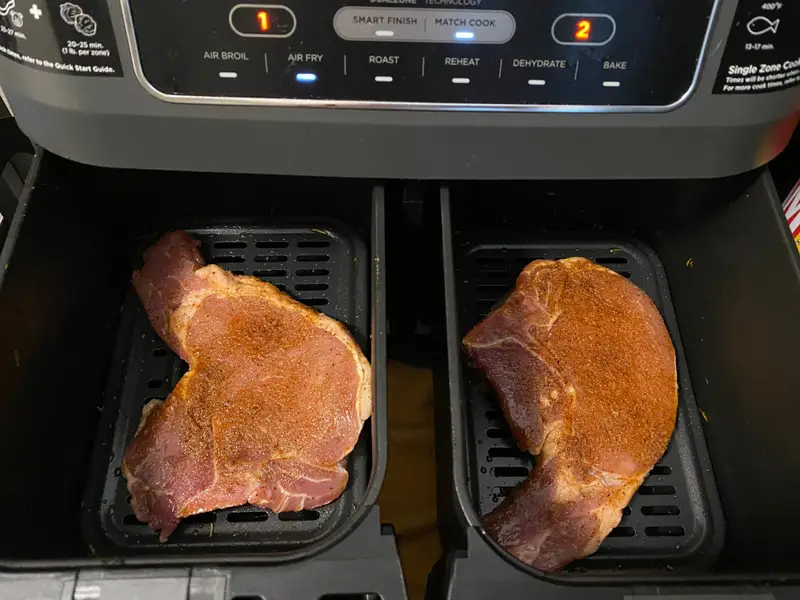 Cooking thin Pork Chops in the Air Fryer