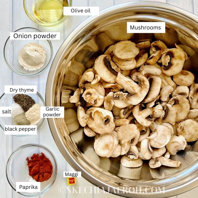 Air fryer Mushrooms Recipe