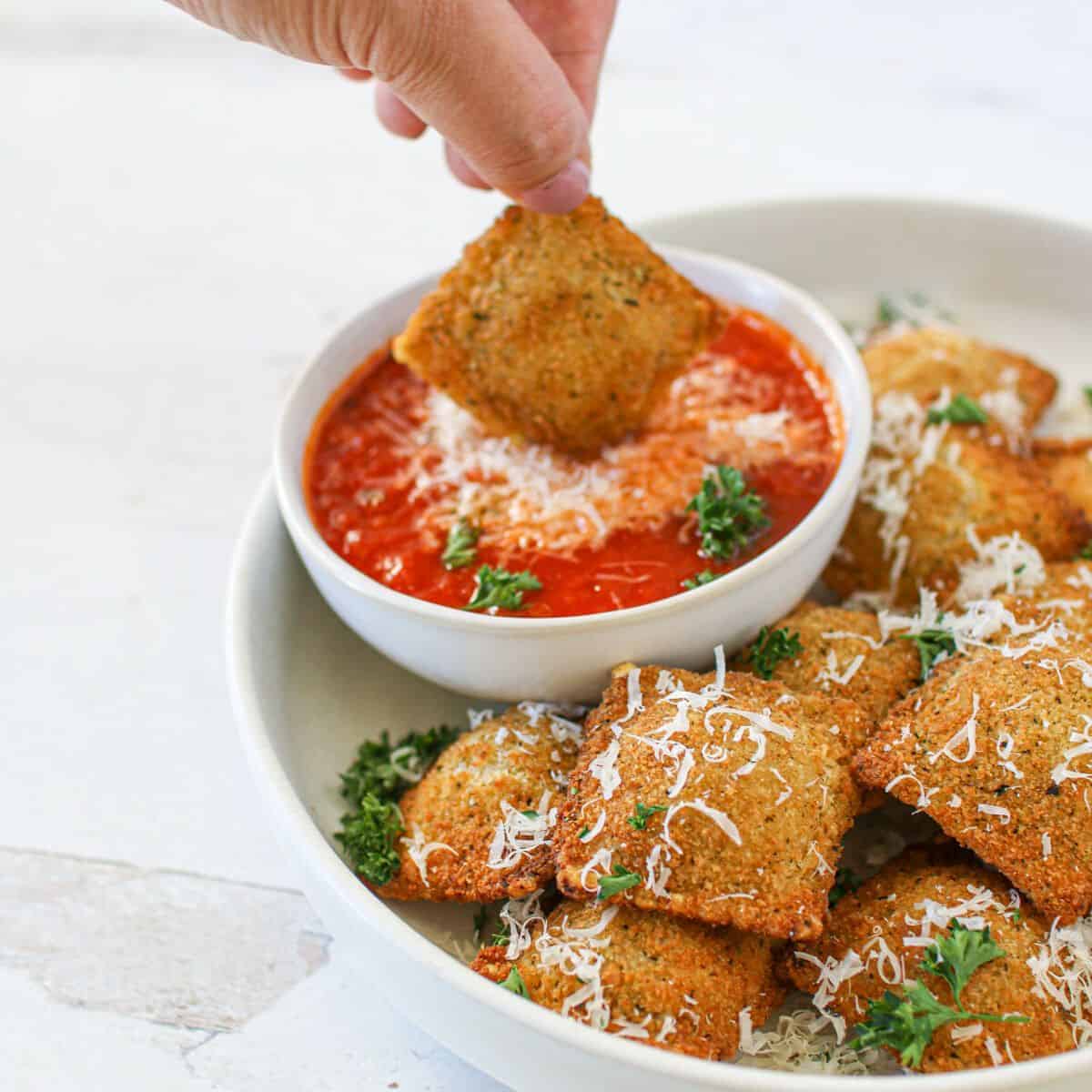 Frozen toasted ravioli air fryer