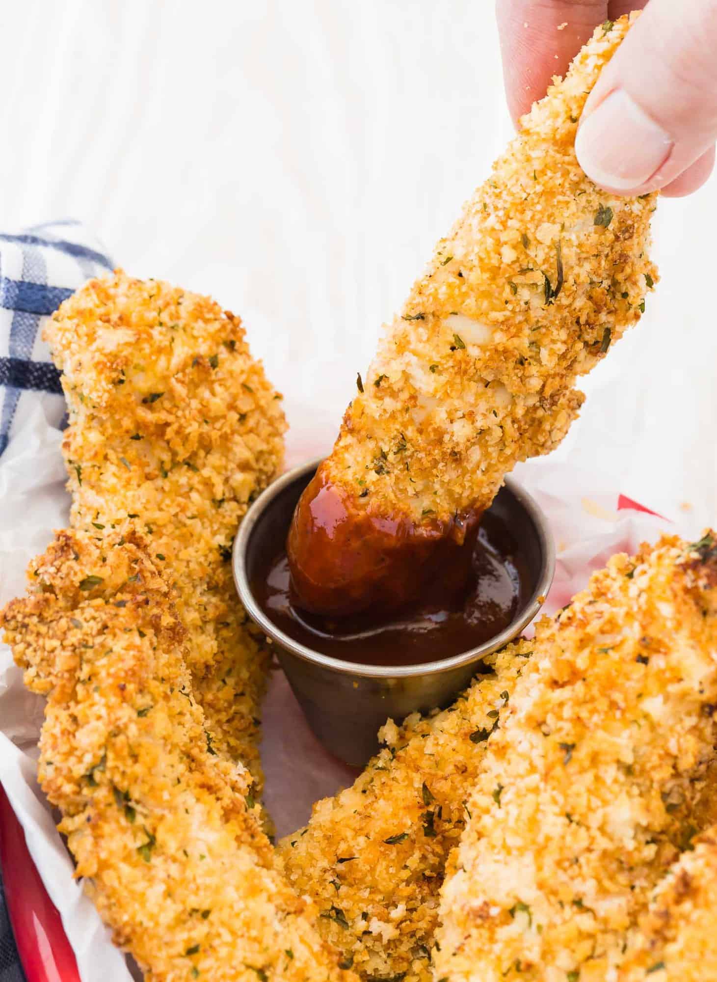 Frozen uncooked chicken tenders in the air fryer