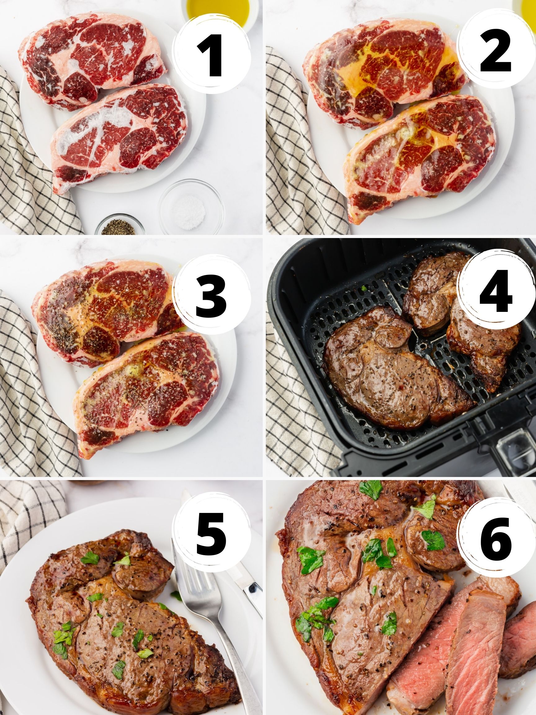 air fryer frozen ribeye