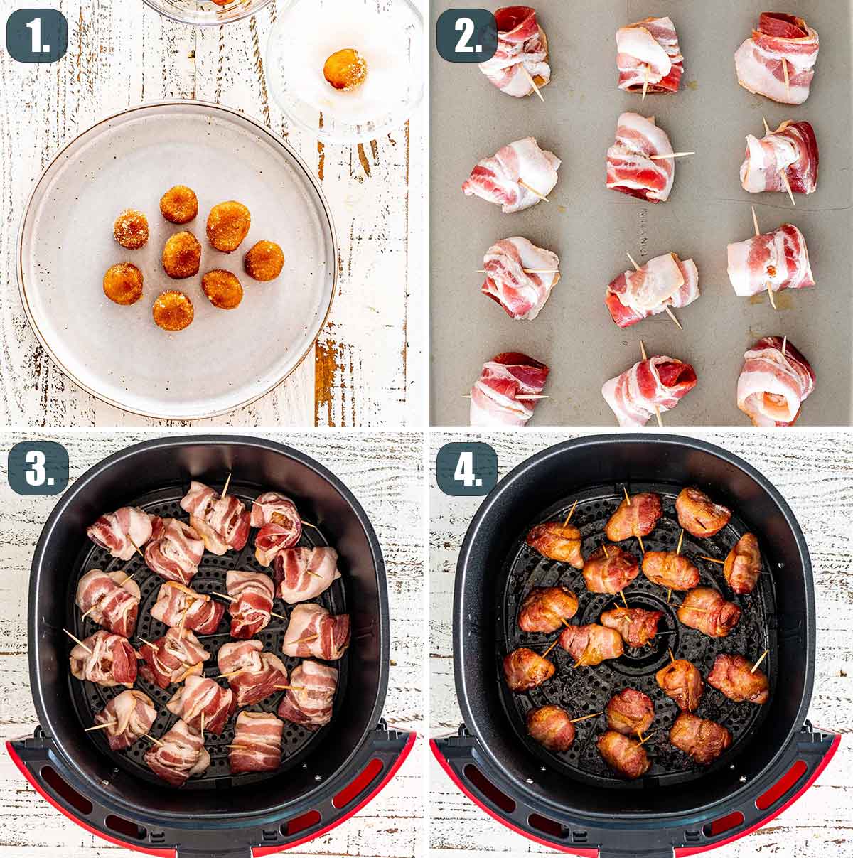 bacon wrapped water chestnuts air fryer