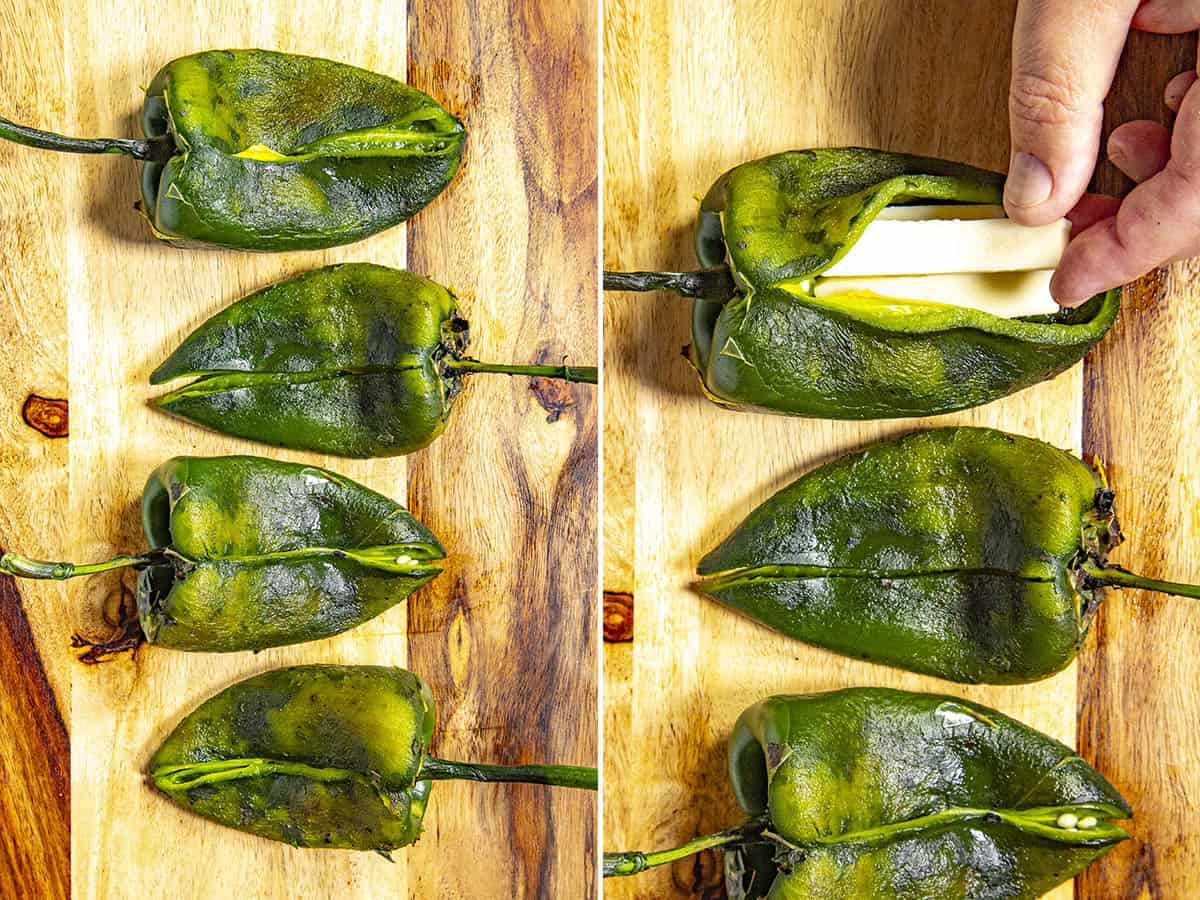 Air fryer poblano peppers