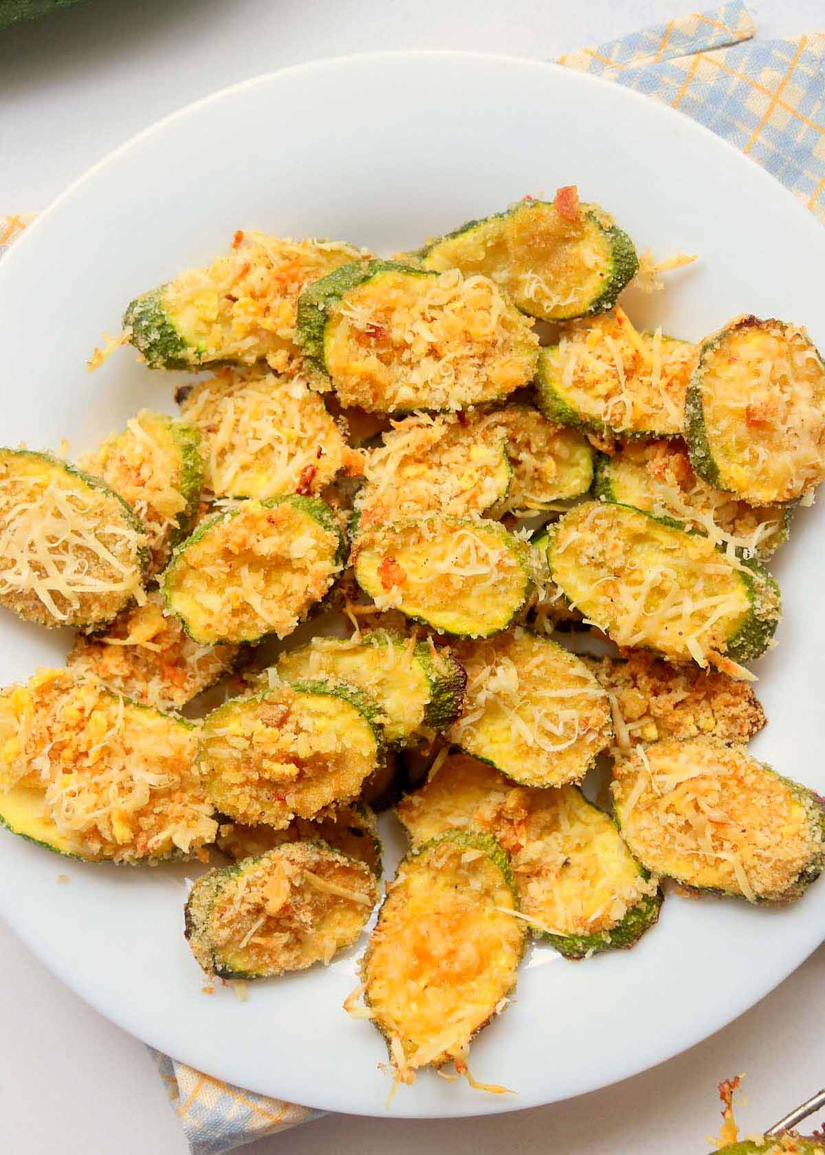 Air fryer parmesan zucchini