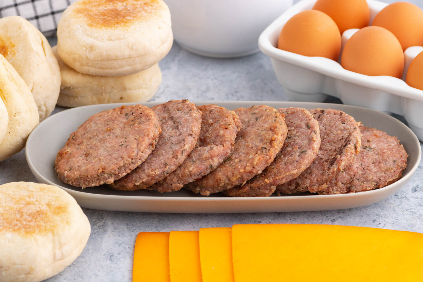 Frozen sausage patty in air fryer